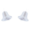 Medium White Bridal Honeycomb Bells 2 Count