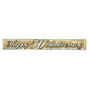Metallic 50Th Anniversary Fringe Banner Gold; PrToddler - 1-Ply Pet Fringe