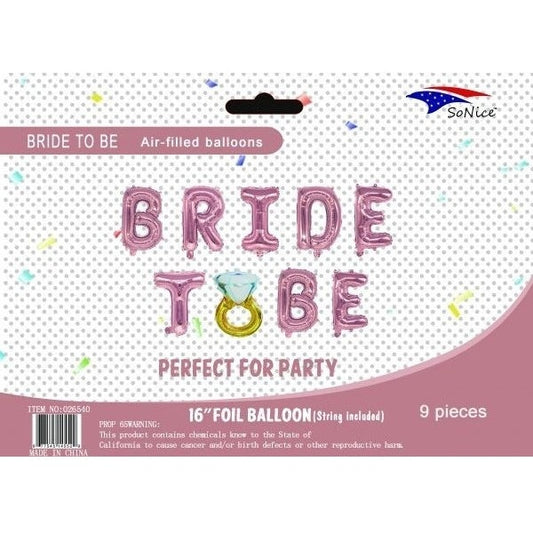 Metallic Balloon - Mini Phrase Bride To Be