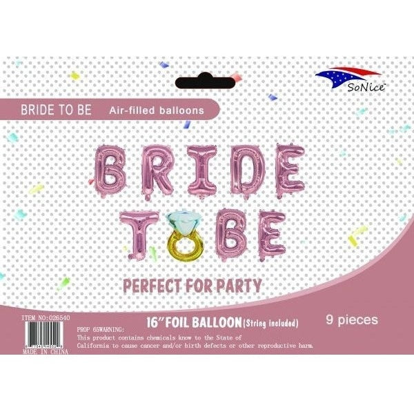 Metallic Balloon - Mini Phrase Bride To Be