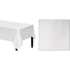 Metallic Tablecloth, 60" X 104" - White/Silver