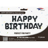 Mini Foil Balloon Banner Kit Happy Birthday Black