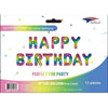 Mini Foil Balloon Banner Kit Happy Birthday Rainbow