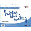 Mini Foil Balloon Banner Kit Happy Birthday Script Blue