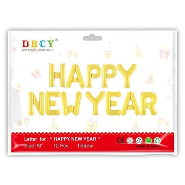 Mini Foil Balloon Banner Kit Happy New Year