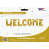 Mini Foil Balloon Banner Kit Welcome Gold