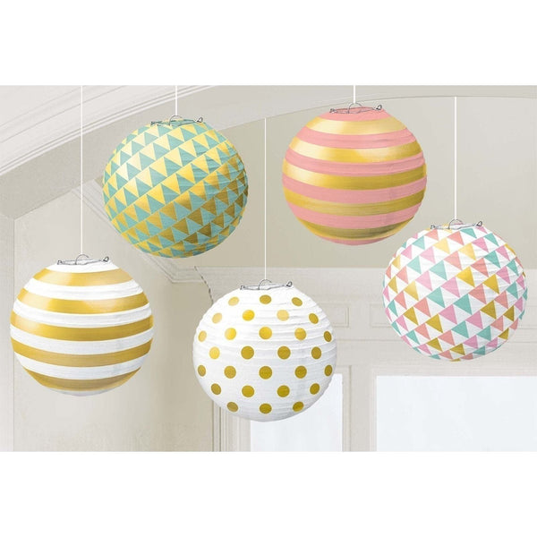 Mini Hot Stamp Lanterns - Pastel