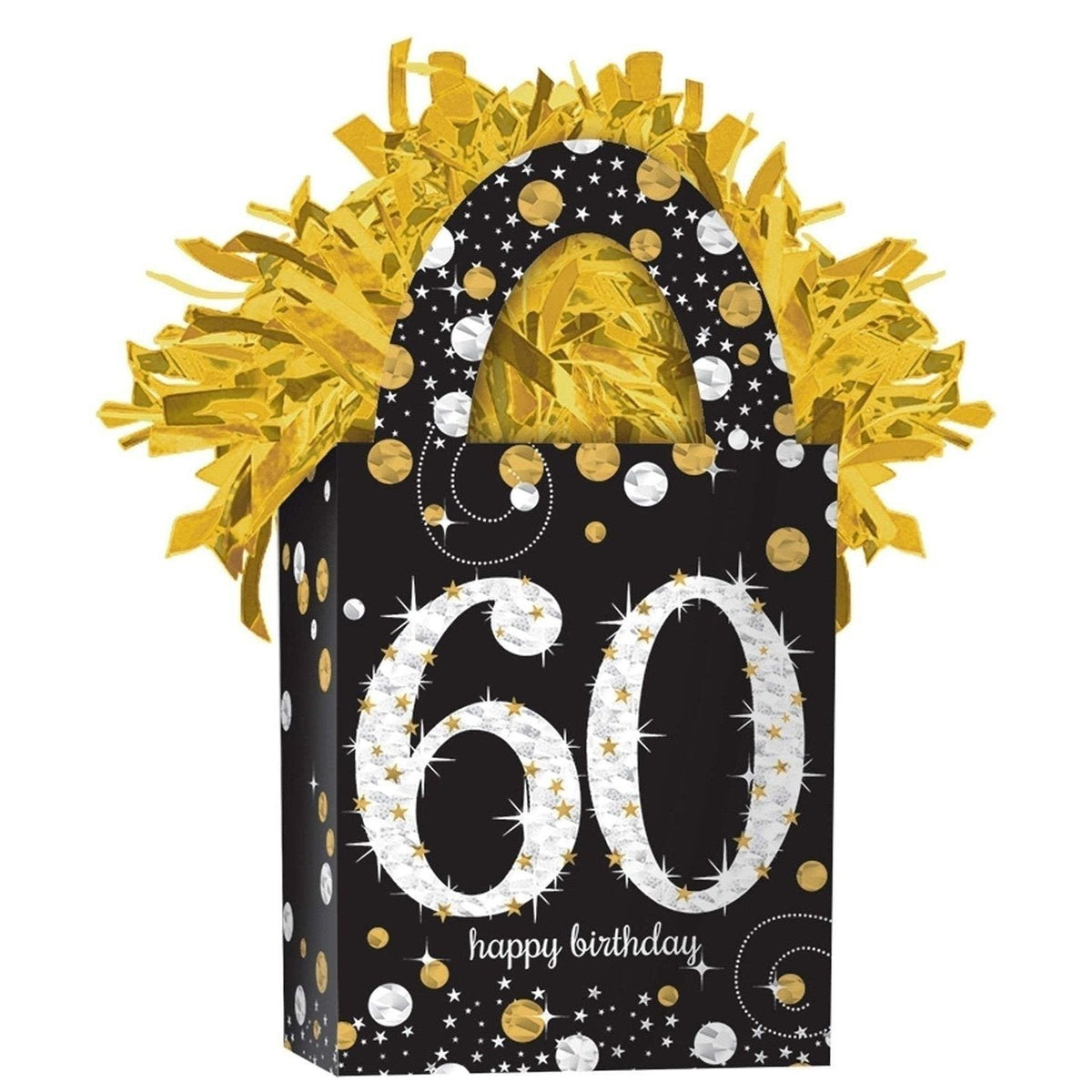 Mini Tote Balloon Weight - Sparkling Celebration 60Th Birthday