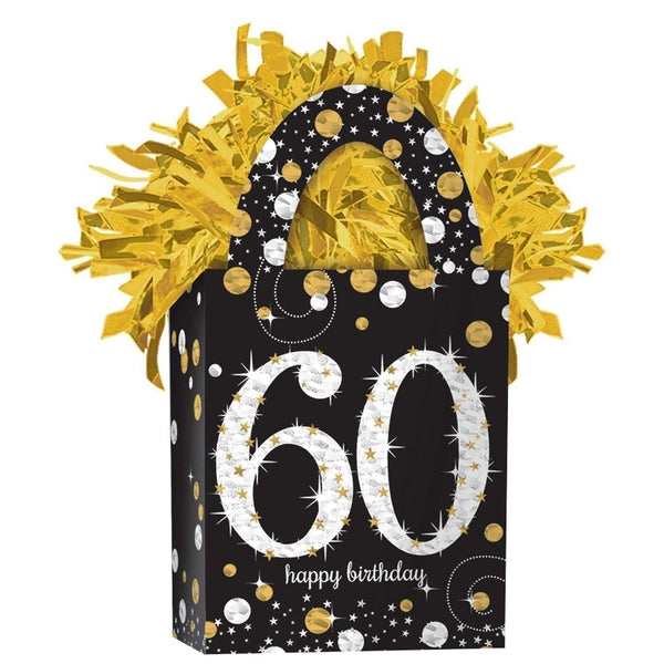 Mini Tote Balloon Weight - Sparkling Celebration 60Th Birthday