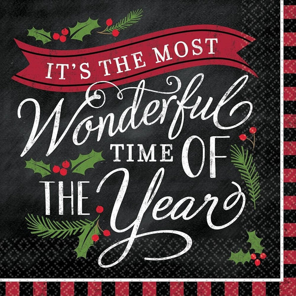 Most Wonderful Time Dinner Napkin