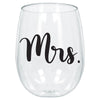 Mrs. Stemless Wine Glass