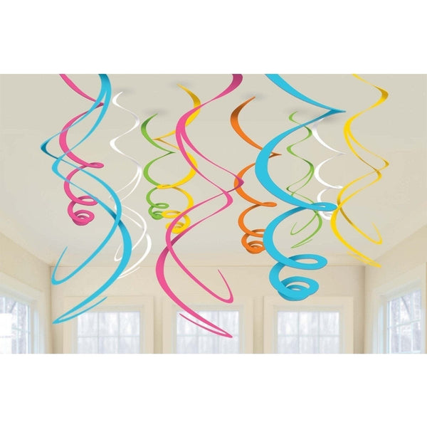 Multi Plastic Swirl Decorations