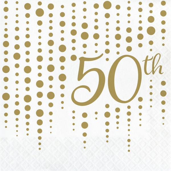 Gold 50Th Anniversary Napkins
