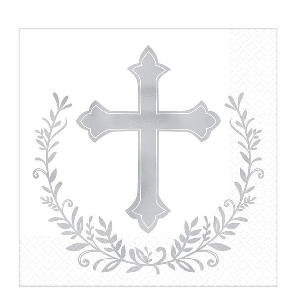 Cross Beverage Napkins - Hot-Stamped