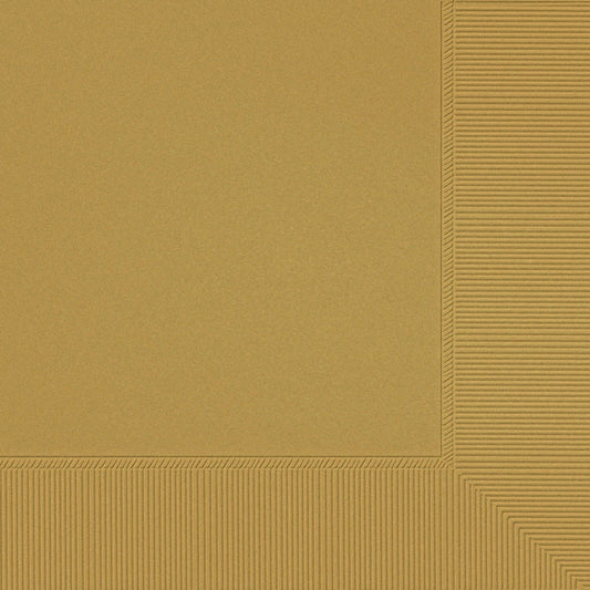 Beverage Napkins, 40 Count. - Gold