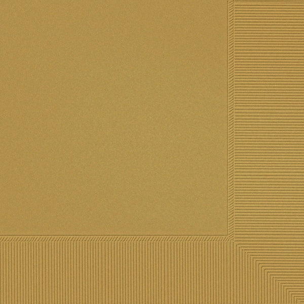 Beverage Napkins, 40 Count. - Gold