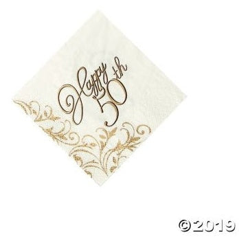 Beverage Napkin - 50Th Anniversary