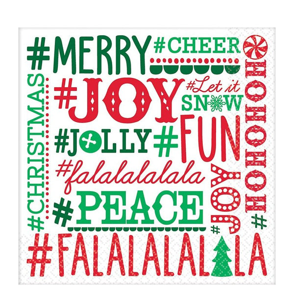 #Holiday Beverage Napkins