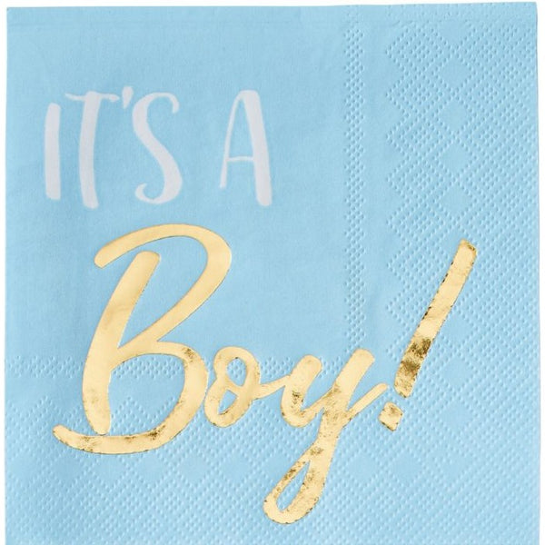 Beverage Napkins - Hot Stamped - Boy