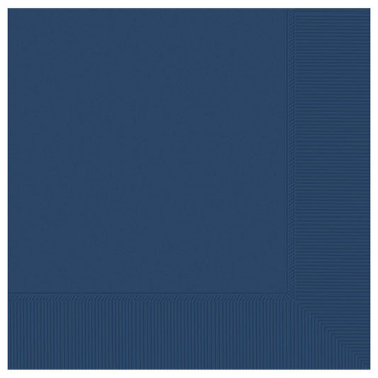Navy Flag Blue 2-Ply Beverage Napkins, 50 Count