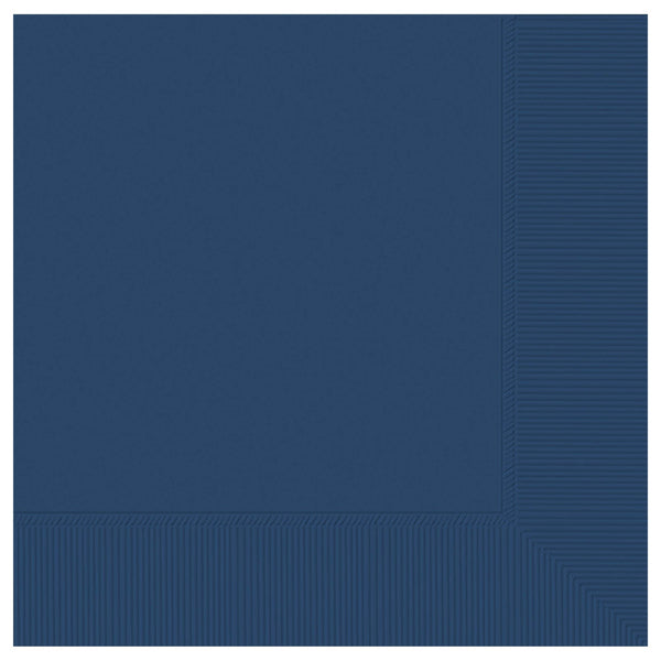 Navy Flag Blue 2-Ply Beverage Napkins, 50 Count