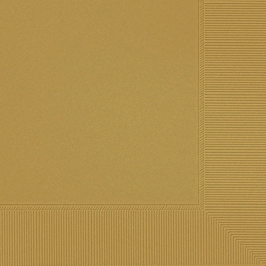 Dinner Napkins, 40 Count. - Gold