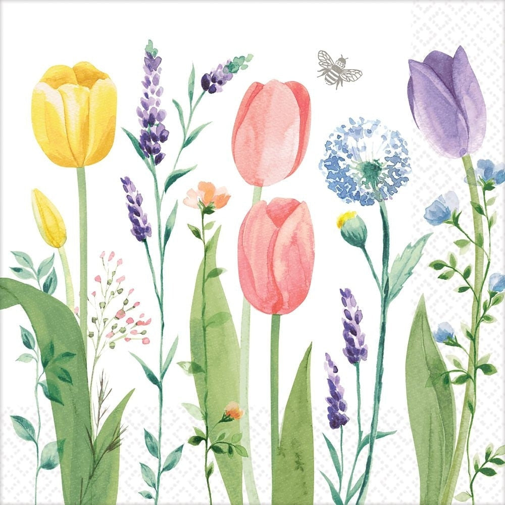 Tulip Garden Dinner Napkins