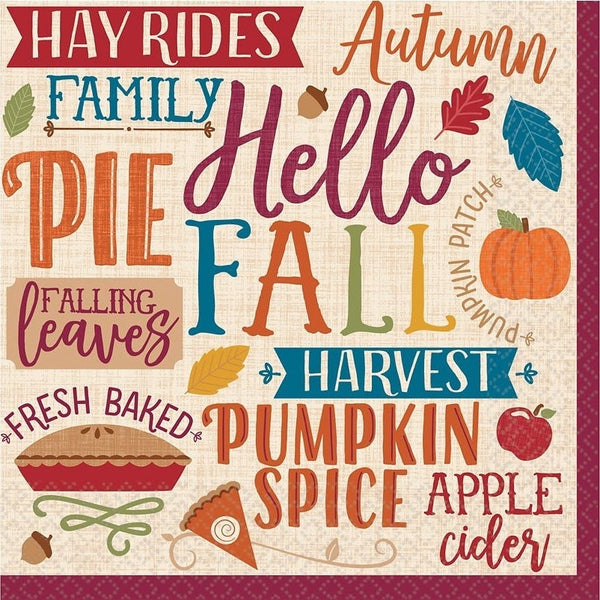 Hello Fall Luncheon Napkins