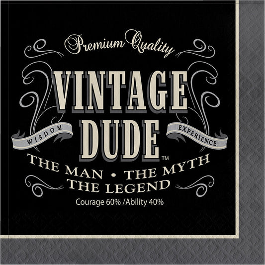 Vintage Dude Lunch Napkins