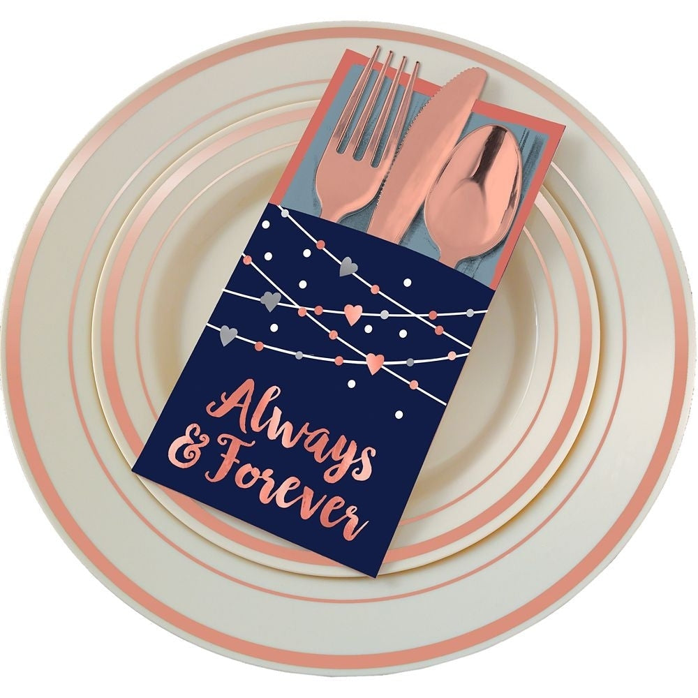 Navy Bride Cutlery Holders