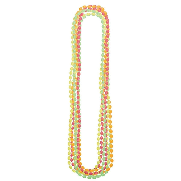 Neon Bead Necklaces - 8 Count