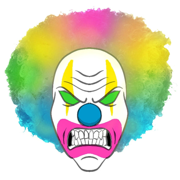 Neon Circus Light Up Mask & Wig