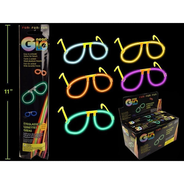 Neon Glo Eye-Glasses, 5 Col.,