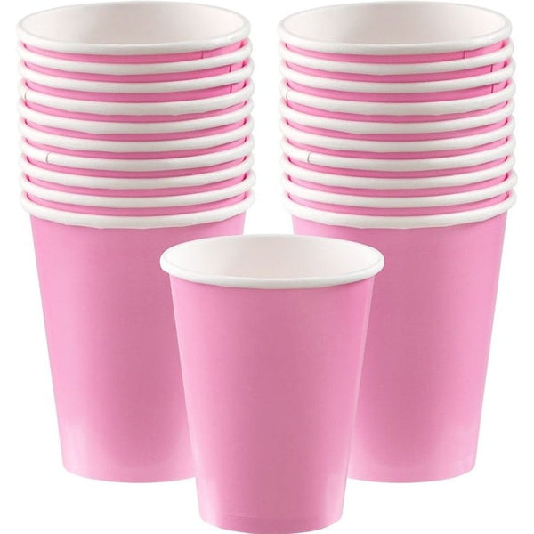 New Pink Paper Cups, 9Oz.