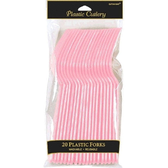 New Pink Plastic Forks