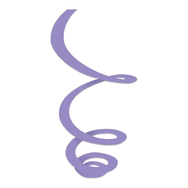 New Purple Plastic Swirl Decorations