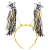 New Year Tinsel Headbopper - Black, Silver, Gold