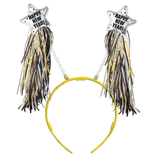 New Year Tinsel Headbopper - Black, Silver, Gold