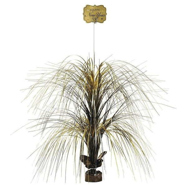 New Year's Black, Silver, Gold Large Spray Centerpiece