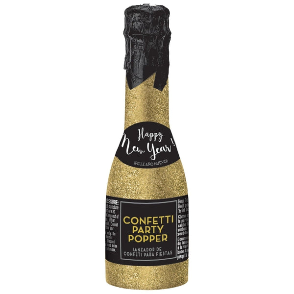 New Years Mini Confetti Bottle Party Popper - Colorful