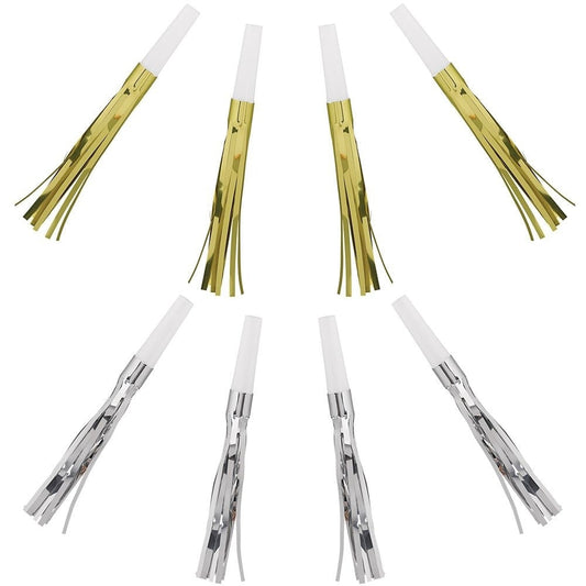 Birthday Accessories Silver & Gold Squawkers