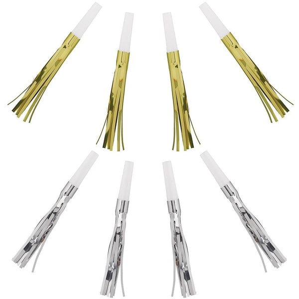 Birthday Accessories Silver & Gold Squawkers