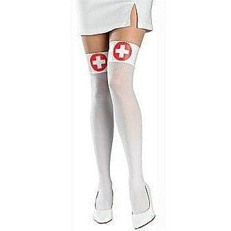 Nurse White Thigh Highs