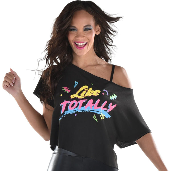 Off The Shoulder Crop Graphic Tee- Adult Standard