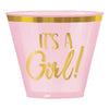 Oh Baby Girl Hot-Stamped Plastic Tumblers, 9 Oz.