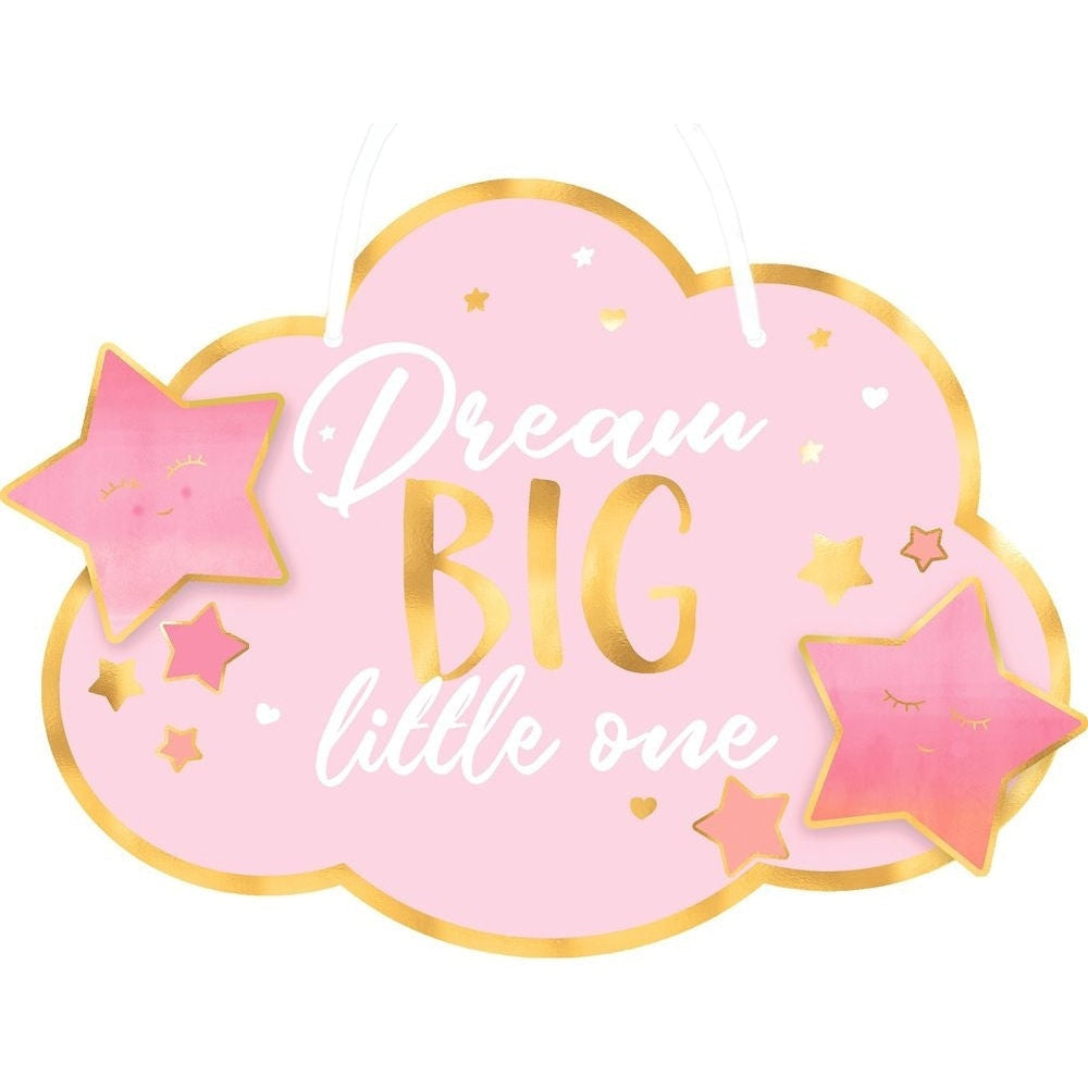 Oh Baby Pink Hanging Sign