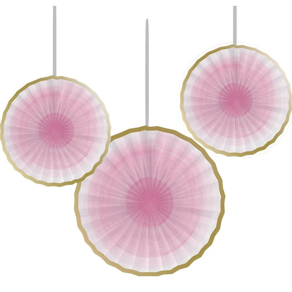 One Little Star Pink Paper Fans
