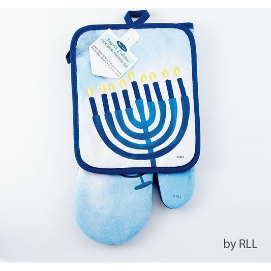 Oven Mitt Set - Hanukkah