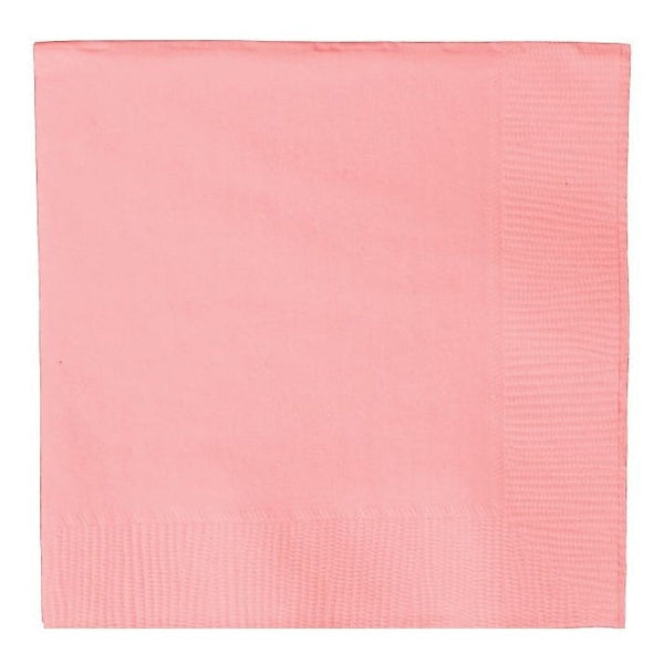 Pale Pink Value Solid Beverage Napkins