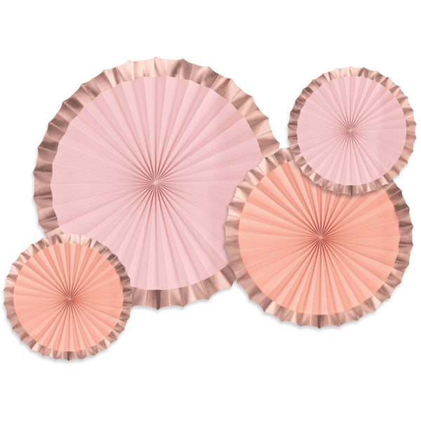 Paper Fans - Rose Gold/Blush